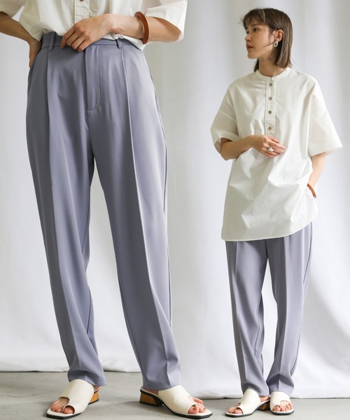 select MOCA（セレクトモカ）の「2021 SS ツイルテーパードタックパンツ（その他パンツ・レディース・ピンク/ブルー/ライトグリーン/アイボリー・SMALL/MEDIUM）」の3枚目の写真