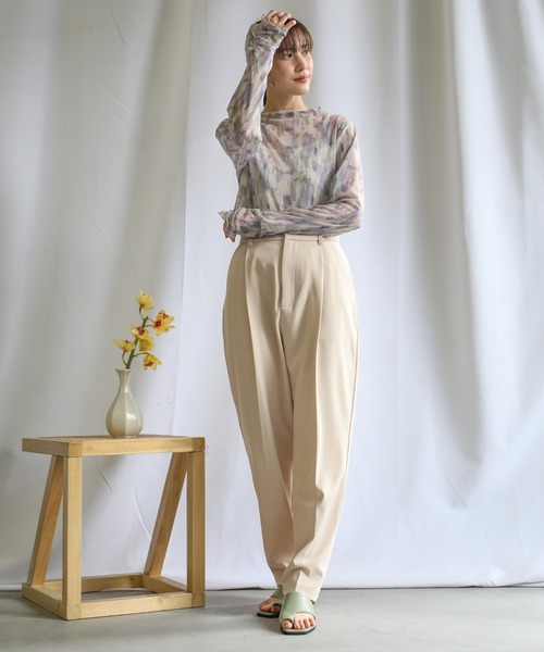 select MOCA（セレクトモカ）の「2021 SS ツイルテーパードタックパンツ（その他パンツ・レディース・ピンク/ブルー/ライトグリーン/アイボリー・SMALL/MEDIUM）」の20枚目の写真