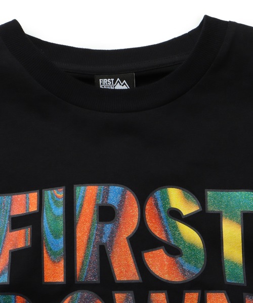 FIRST DOWN（ファーストダウン）の「マーブル ロングスリーブ TEE（Tシャツ/カットソー・メンズ・ブラック/サックスブルー/オフホワイト・L/M/XL/S）」の8枚目の写真