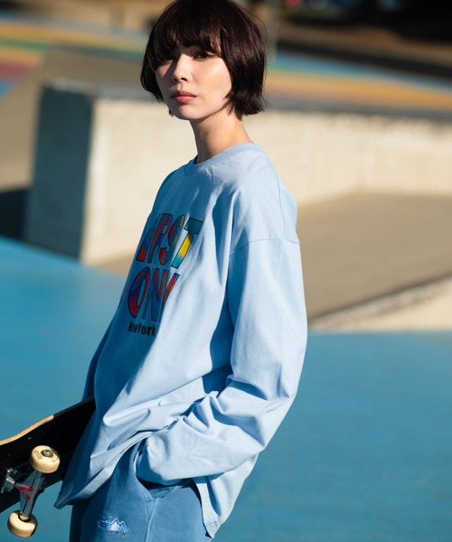 FIRST DOWN（ファーストダウン）の「マーブル ロングスリーブ TEE（Tシャツ/カットソー・メンズ・ブラック/サックスブルー/オフホワイト・L/M/XL/S）」の20枚目の写真