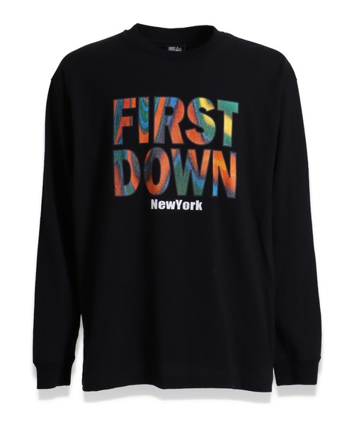 FIRST DOWN（ファーストダウン）の「マーブル ロングスリーブ TEE（Tシャツ/カットソー・メンズ・ブラック/サックスブルー/オフホワイト・L/M/XL/S）」の14枚目の写真