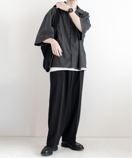 remer(リメール)の「loose vintage open collar shirt/ルーズヴィンテージオープンカラーシャツ(シャツ/ブラウス・メンズ・ブラック/グレイッシュベージュ・SMALL/MEDIUM/LARGE)」の21枚目の写真