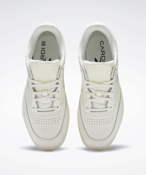 Reebok（リーボック）の「Cardi B コーティド クラブシー ダブル （スニーカー・レディース・ライトグリーン/ピンク/ブラック×ブラック/ホワイト×ホワイト・24.5cm/25.5cm/23.0cm/26.0cm/24.0cm/22.5cm/23.5cm/25.0cm）」の6枚目の写真