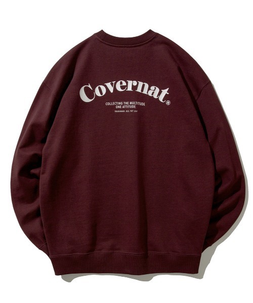 COVERNAT（カバーナット）の「【COVERNAT】COOPER ARCH LOGO CREWNECK / カバーナット クーパー アーチ ロゴ クルーネック（スウェット・メンズ・グリーン/ブラック/バーガンディー/アイボリー・X-LARGE/MEDIUM/LARGE/SMALL）」の4枚目の写真