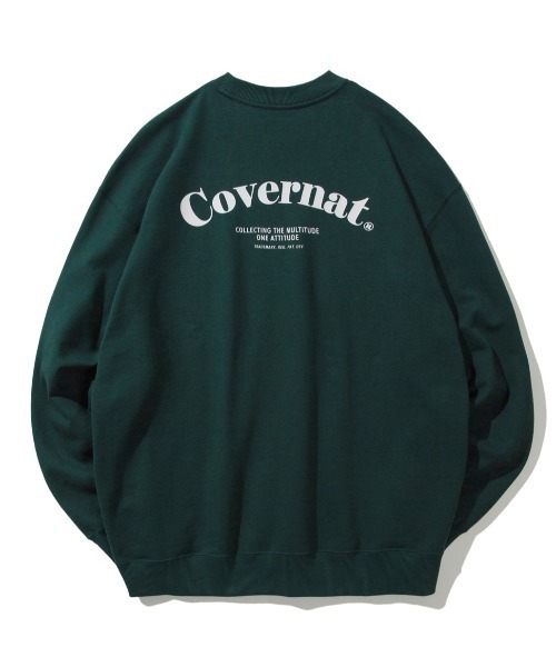 COVERNAT（カバーナット）の「【COVERNAT】COOPER ARCH LOGO CREWNECK / カバーナット クーパー アーチ ロゴ クルーネック（スウェット・メンズ・グリーン/ブラック/バーガンディー/アイボリー・X-LARGE/MEDIUM/LARGE/SMALL）」の3枚目の写真