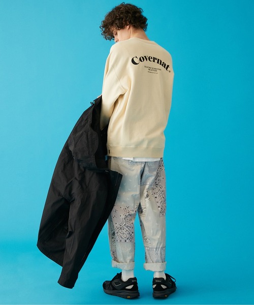 COVERNAT（カバーナット）の「【COVERNAT】COOPER ARCH LOGO CREWNECK / カバーナット クーパー アーチ ロゴ クルーネック（スウェット・メンズ・グリーン/ブラック/バーガンディー/アイボリー・X-LARGE/MEDIUM/LARGE/SMALL）」の5枚目の写真