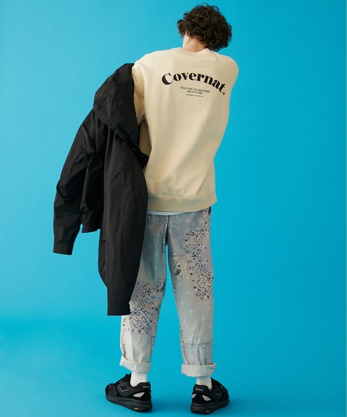COVERNAT（カバーナット）の「【COVERNAT】COOPER ARCH LOGO CREWNECK / カバーナット クーパー アーチ ロゴ クルーネック（スウェット・メンズ・グリーン/ブラック/バーガンディー/アイボリー・X-LARGE/MEDIUM/LARGE/SMALL）」の6枚目の写真