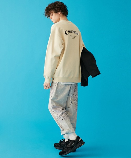 COVERNAT（カバーナット）の「【COVERNAT】COOPER ARCH LOGO CREWNECK / カバーナット クーパー アーチ ロゴ クルーネック（スウェット・メンズ・グリーン/ブラック/バーガンディー/アイボリー・X-LARGE/MEDIUM/LARGE/SMALL）」の7枚目の写真