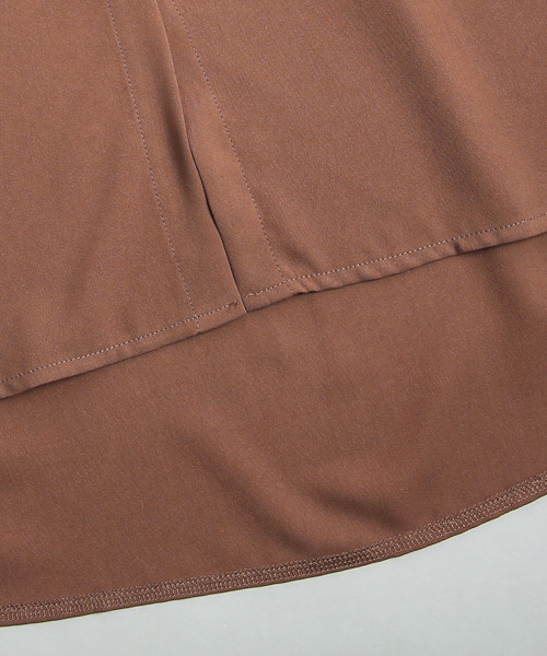 SUGAR BISKET（シュガービスケット）の「ラウンドヘムスタンドカラーブラウス（シャツ/ブラウス・レディース・ホワイト/ブラウン/ブラック/ミント/ベージュ/イエロー/グリーン系その他/グレイッシュベージュ/グレー・フリー）」の10枚目の写真