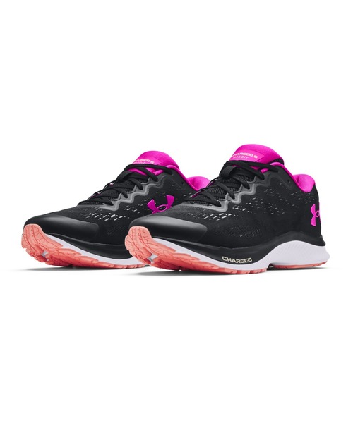 UNDER ARMOUR(アンダーアーマー)の「UAウィメンズ チャージド バンディット 6(ランニング/WOMEN)(スニーカー)」|ブラック×ピンク