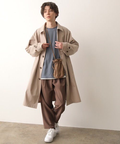 JUNRED（ジュンレッド）の「スウェード巾着（トートバッグ・メンズ・ベージュ/グレー・FREE）」の7枚目の写真