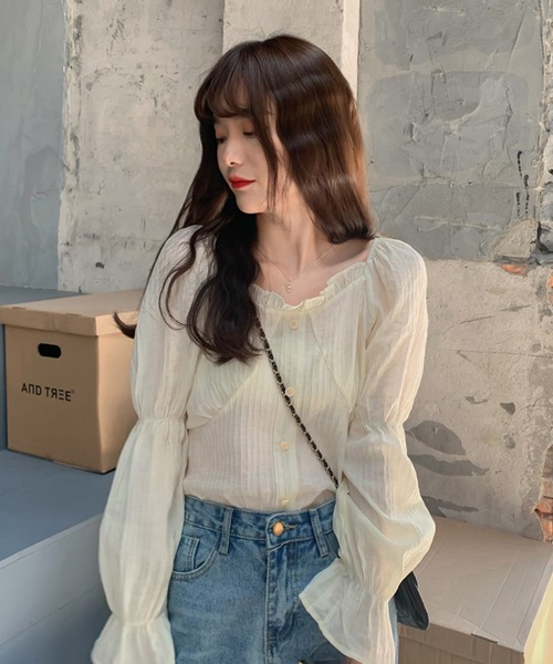 Girly Doll（ガーリードール）の「プチフリル2wayブラウス