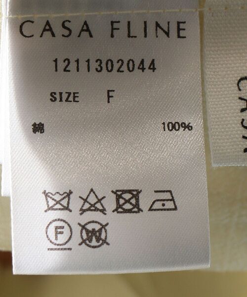CASA FLINE（カーサフライン）の「CASA FLINE: コットン ブラウス（シャツ/ブラウス・レディース・ホワイト/ライトイエロー・ONE SIZE）」の8枚目の写真