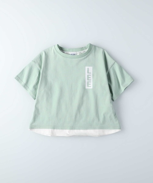 Lee（リー）の「【Lee】レイヤードTシャツ（Tシャツ/カットソー・キッズ・ネイビー/ケリーグリーン・140/130/120/155/105）」の2枚目の写真