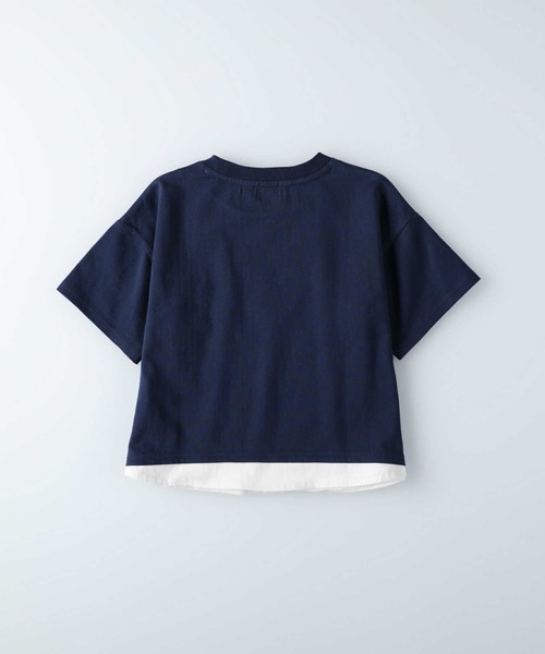 Lee（リー）の「【Lee】レイヤードTシャツ（Tシャツ/カットソー・キッズ・ネイビー/ケリーグリーン・140/130/120/155/105）」の7枚目の写真