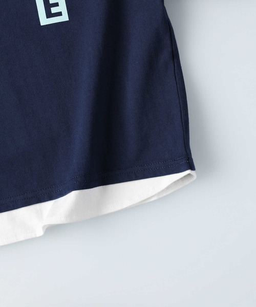 Lee（リー）の「【Lee】レイヤードTシャツ（Tシャツ/カットソー・キッズ・ネイビー/ケリーグリーン・140/130/120/155/105）」の6枚目の写真