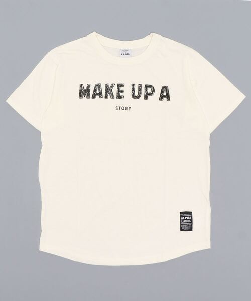 ALPHA LABEL(アルファーレーベル)の「COOL FABRIC STORY T-SHIRT(Tシャツ/カットソー・キッズ・サックスブルー/オフホワイト/チャコールグレー/ベージュ/ラベンダー/カーキ・140/100/110/120/S/150/130)」の2枚目の写真