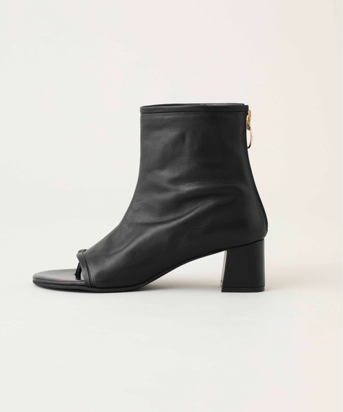 UNITED TOKYO（ユナイテッドトウキョウ）の「ショセットレザーブーティ（ブーツ・レディース・ブラック/ベージュ・1/2）」の8枚目の写真