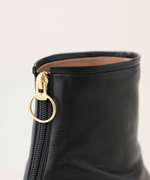 UNITED TOKYO（ユナイテッドトウキョウ）の「ショセットレザーブーティ（ブーツ・レディース・ブラック/ベージュ・1/2）」の3枚目の写真