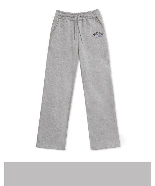 muahmuah(ムーアムーア)の「『muah muah/ムーアムーア』MUAH WIDE COTTON BANDING PANTS/ワイドコットンバンディング パンツ(スウェットパンツ・レディース・アイボリー/ブラック/グレー/ライトブルー・FREE)」の19枚目の写真