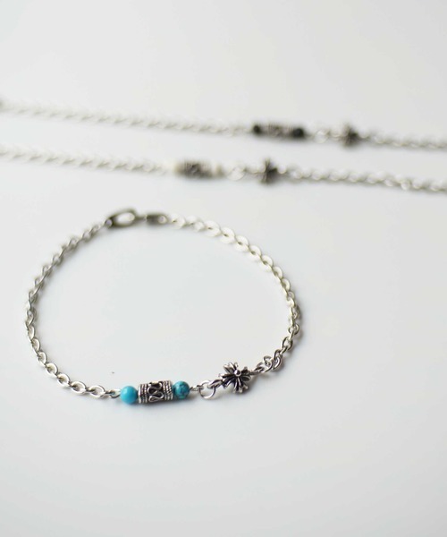 dictionary（ディクショナリー）の「【dictionary】シルバーチェーン アンクレット（アンクレット・レディース・シルバー系その他/シルバー×ブラック/シルバー×ブルー・FREE）」の4枚目の写真