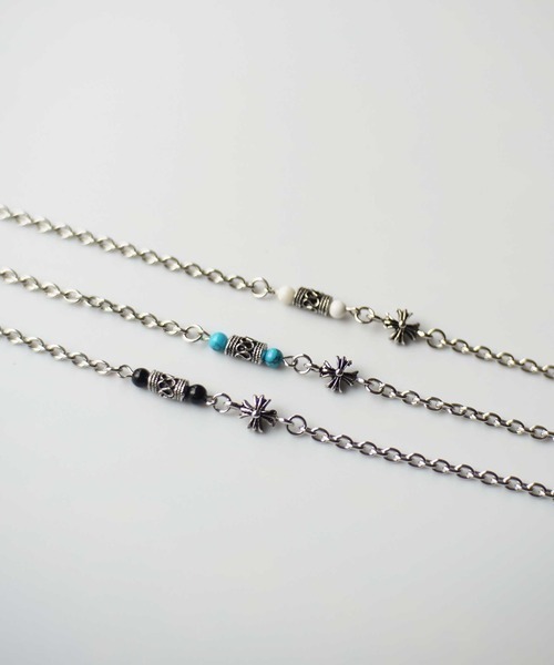 dictionary（ディクショナリー）の「【dictionary】シルバーチェーン アンクレット（アンクレット・レディース・シルバー系その他/シルバー×ブラック/シルバー×ブルー・FREE）」の5枚目の写真