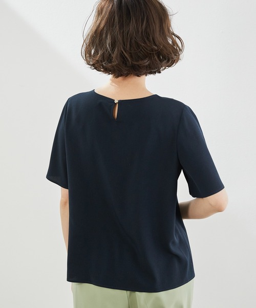 ROPE' PICNIC(ロペピクニック)の「ジョーゼットフロントフリルブラウス(シャツ/ブラウス・レディース・ホワイト/ネイビー/サックスブルー/ライトグリーン・40/38)」の13枚目の写真