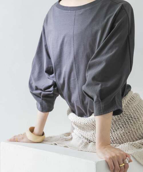 URBAN RESEARCH（アーバンリサーチ）の「袖ボリュームカットソー（Tシャツ/カットソー・レディース・チャコールグレー/オフホワイト/イエロー・FREE）」の11枚目の写真