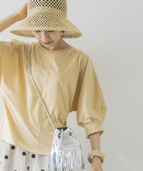 URBAN RESEARCH（アーバンリサーチ）の「袖ボリュームカットソー（Tシャツ/カットソー・レディース・チャコールグレー/オフホワイト/イエロー・FREE）」の14枚目の写真