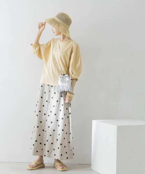 URBAN RESEARCH（アーバンリサーチ）の「袖ボリュームカットソー（Tシャツ/カットソー・レディース・チャコールグレー/オフホワイト/イエロー・FREE）」の16枚目の写真