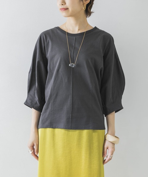 URBAN RESEARCH（アーバンリサーチ）の「袖ボリュームカットソー（Tシャツ/カットソー・レディース・チャコールグレー/オフホワイト/イエロー・FREE）」の17枚目の写真