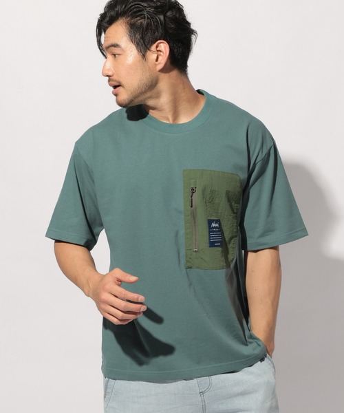 NANGA（ナンガ）の「【NANGA Mt. & Sea】ポケットTEE（Tシャツ/カットソー・メンズ・グレー/グリーン/オフホワイト/ネイビー・MEDIUM/LARGE）」の4枚目の写真