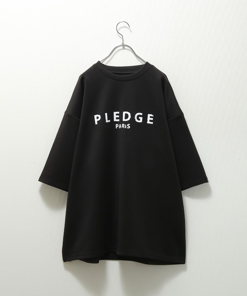 Pledge（プレッジ）の「【Pledge】【特別別注】 プリントシルケットポンチビッグTシャツ（Tシャツ/カットソー・メンズ・ホワイト/ブラック/ブルー/グレイッシュベージュ/ホワイト系/ホワイト系1/ブラック系/ブラック系1/ベージュ系/ベージュ系1/ブルー系/ブルー系1・MEDIUM/LARGE）」の5枚目の写真
