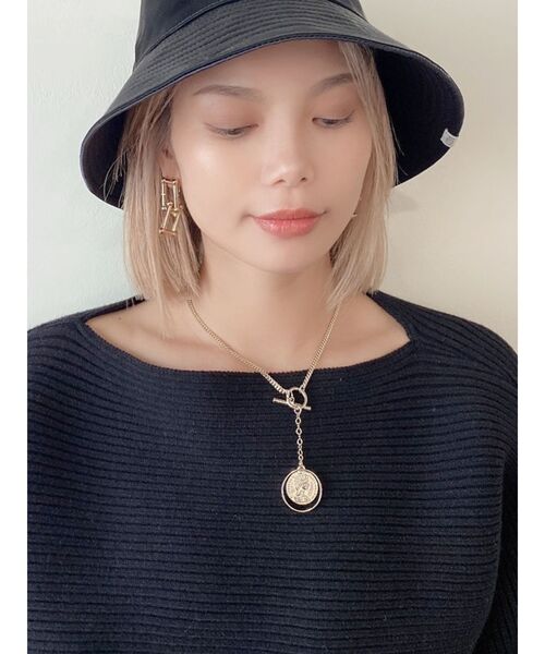 GYDA(ジェイダ)の「コインリングデザインネックレス(ネックレス・レディース・シルバー/ゴールド・FREE)」の9枚目の写真