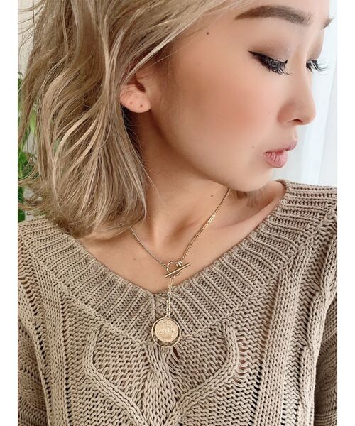 GYDA(ジェイダ)の「コインリングデザインネックレス(ネックレス・レディース・シルバー/ゴールド・FREE)」の8枚目の写真