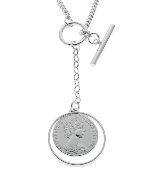 GYDA(ジェイダ)の「コインリングデザインネックレス(ネックレス・レディース・シルバー/ゴールド・FREE)」の5枚目の写真