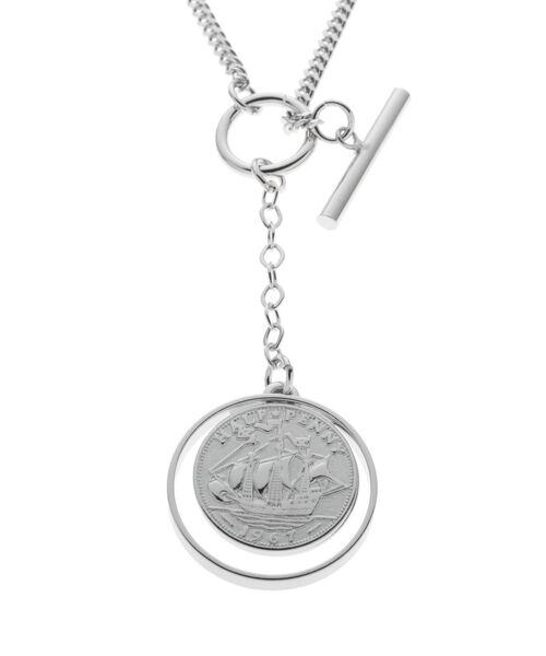 GYDA(ジェイダ)の「コインリングデザインネックレス(ネックレス・レディース・シルバー/ゴールド・FREE)」の6枚目の写真