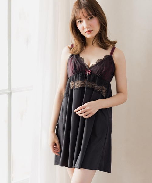 fran de lingerie(フランデランジェリー)の「Noble Tiara ノーブルティアラ コーディネートスリップ(その他アンダーウェア/インナー・レディース・オフホワイト/セージグリーン/ピンク/ブラック/ホワイト/ベージュ/ブルー/クリーム/ピンクベージュ/ブラウン/ブルーパープル・M-80/L-80)」の5枚目の写真