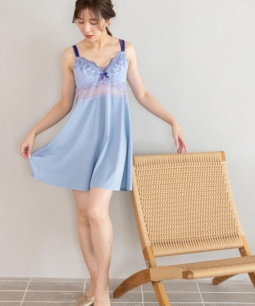 fran de lingerie(フランデランジェリー)の「Noble Tiara ノーブルティアラ コーディネートスリップ(その他アンダーウェア/インナー・レディース・オフホワイト/セージグリーン/ピンク/ブラック/ホワイト/ベージュ/ブルー/クリーム/ピンクベージュ/ブラウン/ブルーパープル・M-80/L-80)」の14枚目の写真