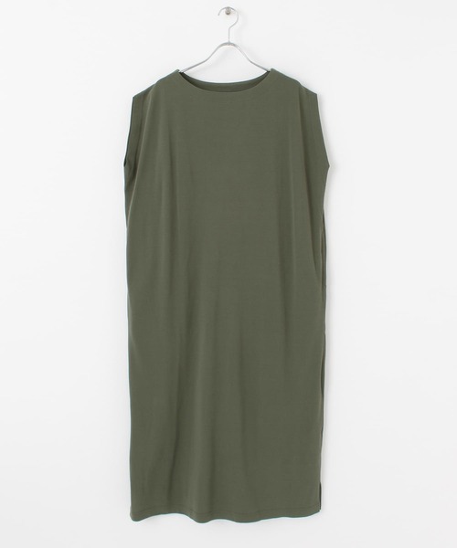 URBAN RESEARCH DOORS（アーバンリサーチドアーズ）の「ノースリーブカットソーワンピース（ワンピース・レディース・チャコールグレー/ネイビー/カーキ・ONE）」の12枚目の写真
