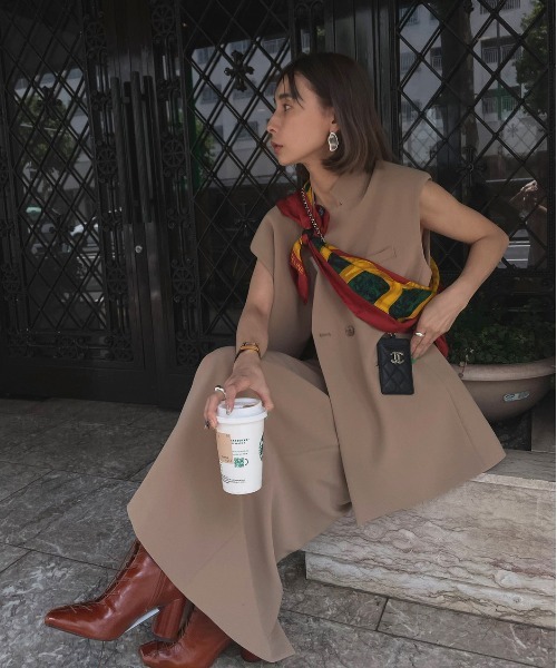 スーツ・フォーマル・ドレス OTONA WRAP VEST SET UP DRESS OTONA WRAP VEST SET UP DRESS（ワンピース）｜Ameri（アメリ