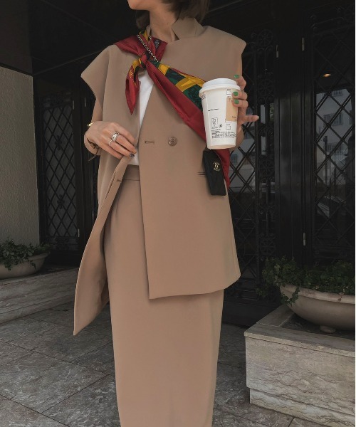 OTONA WRAP VEST SET UP DRESS（ワンピース）｜Ameri（アメリ）の