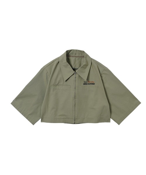 styles(スタイルス)の「HENZA X STYLES Short shirt jacket BD0001(ブルゾン・レディース・ブラック/オリーブ・ONE SIZE)」の2枚目の写真