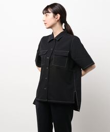 179/WG | 配色ステッチ半袖ＣＰＯシャツ(シャツ/ブラウス)