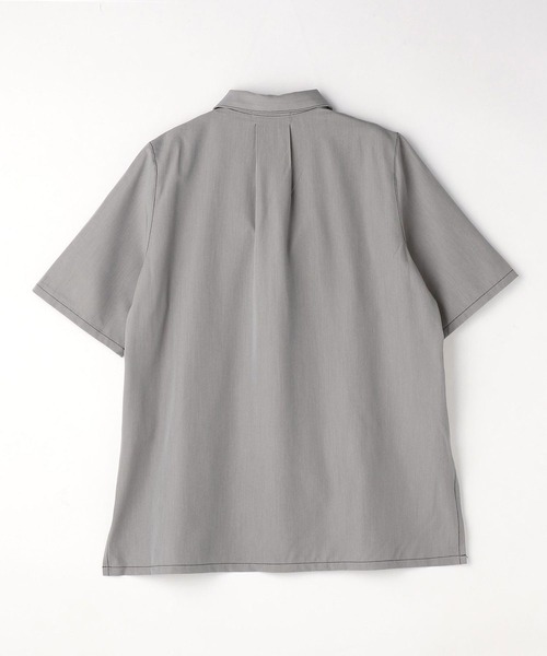 179/WG(イチナナキュウダブルジー)の「配色ステッチ半袖CPOシャツ(シャツ/ブラウス・レディース・ブラック/ベージュ/グレー・MEDIUM)」の20枚目の写真