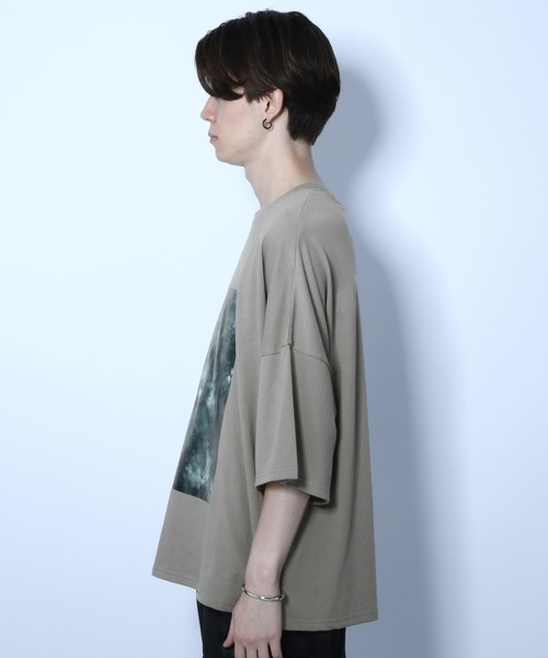 HARE（ハレ）の「マーブルフロントプルオーバー(HARE)（Tシャツ/カットソー・メンズ・ブラック/グレー/オフホワイト・SMALL/MEDIUM）」の16枚目の写真