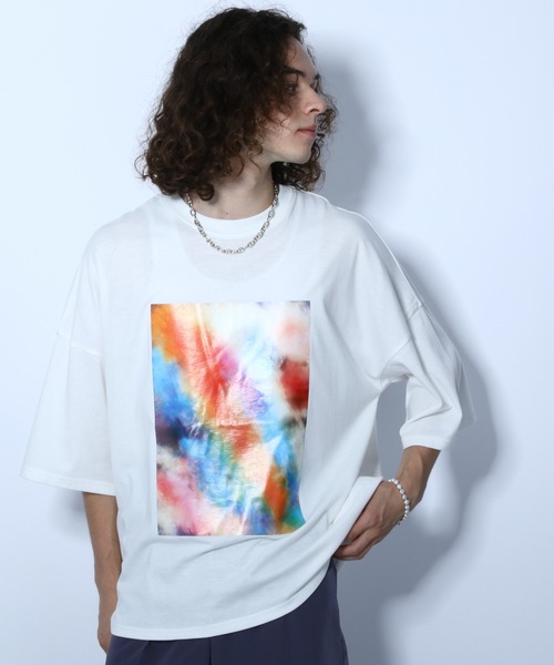 HARE（ハレ）の「マーブルフロントプルオーバー(HARE)（Tシャツ/カットソー・メンズ・ブラック/グレー/オフホワイト・SMALL/MEDIUM）」の12枚目の写真