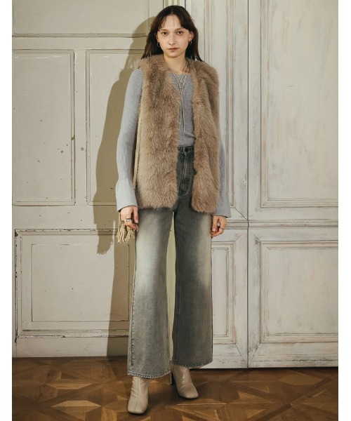 [累計販売数3,000足突破！][大きいサイズ有]フェイクレザースクエアトゥミドルブーツ（ブーツ）｜Re:EDIT（リエディ）