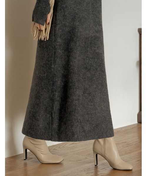 [累計販売数3,000足突破！][大きいサイズ有]フェイクレザースクエアトゥミドルブーツ（ブーツ）｜Re:EDIT（リエディ）