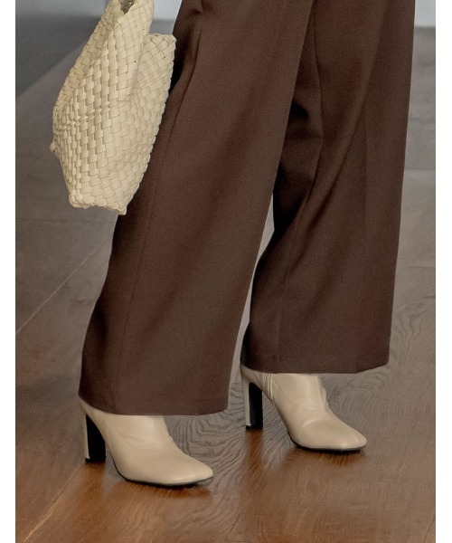 [累計販売数3,000足突破！][大きいサイズ有]フェイクレザースクエアトゥミドルブーツ（ブーツ）｜Re:EDIT（リエディ）